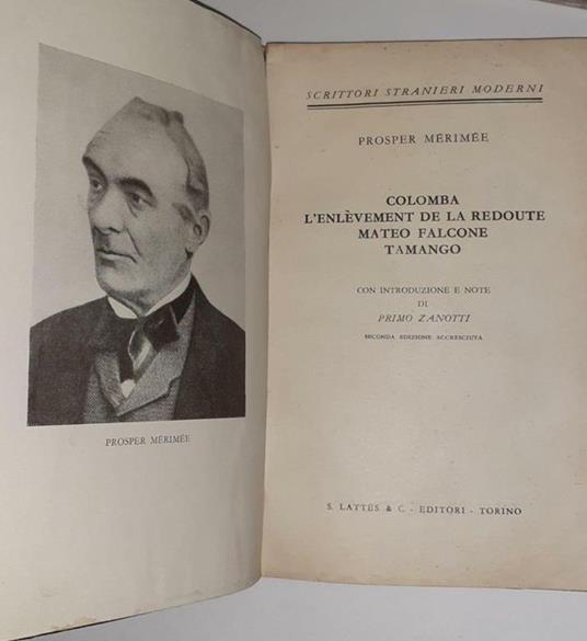 Colomba. L'enlevement de la redoute. Mateo Falcone. Tamango - Prosper Mérimée - copertina