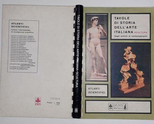 Tavole di storia dell'arte italiana scultura. Dagli antichi ai contemporanei - M. C. Prette - copertina