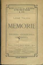 Memorie. Infanzia - Adolescenza - Giovinezza