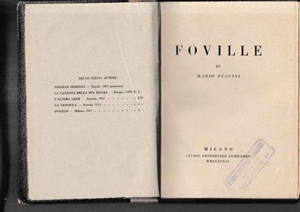 Foville - Mario Puccini - copertina