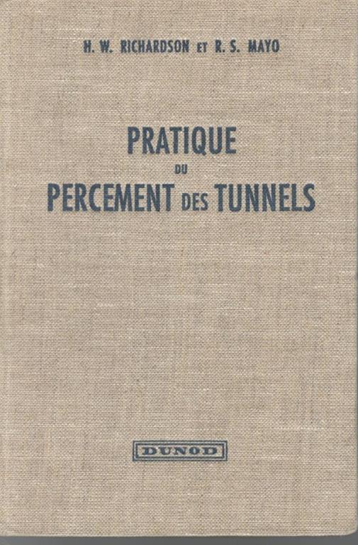 Pratique du percement des tunnels - copertina