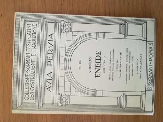 Eneide Libro terzo - Virgilio - copertina