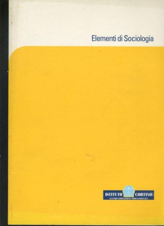 Elementi di sociologia - copertina