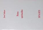 Notes Spirituelles: 1974-1975