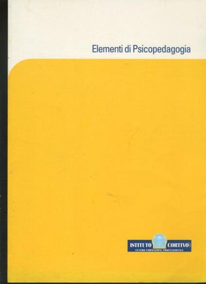 Elementi di psicopedagogia - copertina