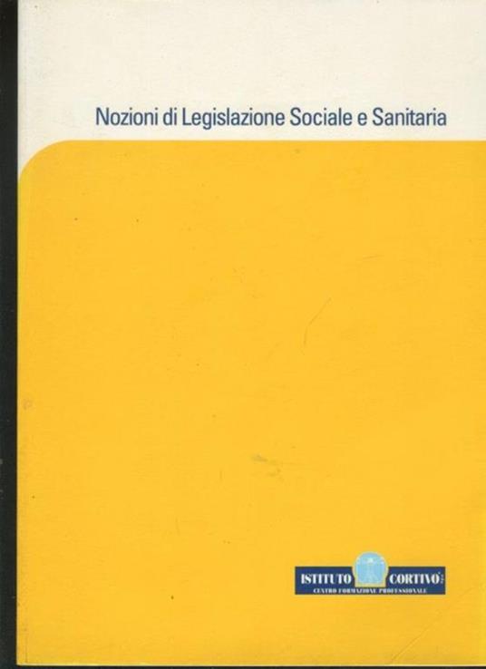 Nozioni di legislazione sociale e sanitaria - copertina