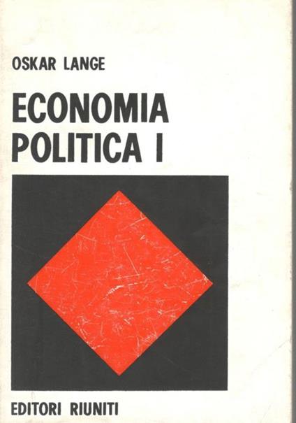 Economia politica I - Oskar Lange - copertina