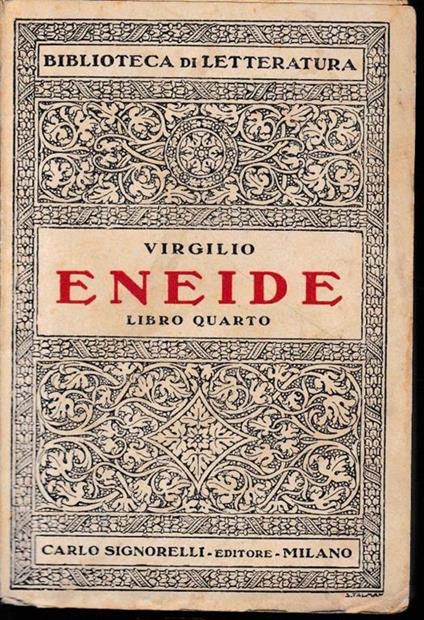 Eneide, libro quarto - Virgilio - copertina