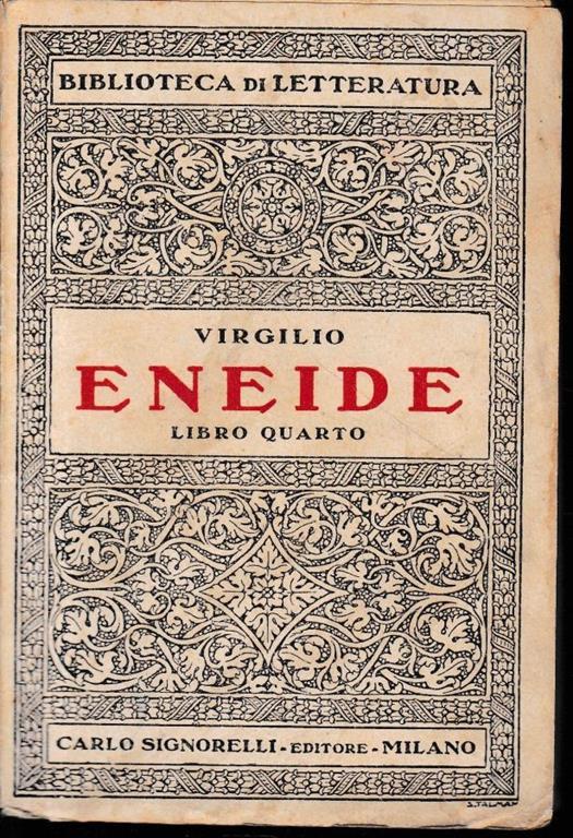 Eneide, libro quarto - Virgilio - copertina