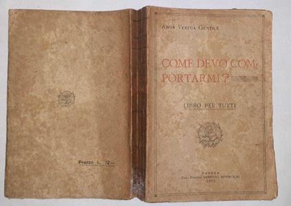 Come devo comportarmi? - Anna Vertua Gentile - copertina