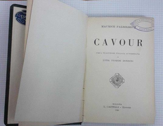 Cavour traduzione italiana di Lyna Fioresi Dondini - Maurice Paléologue - copertina