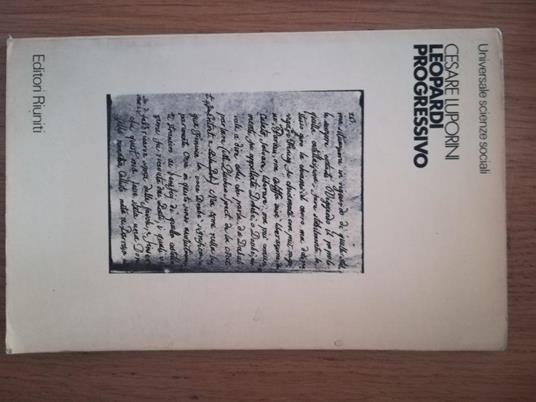 Leopardi progressivo - Cesare Luporini - copertina
