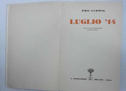 Luglio '14 - Emil Ludwig - copertina