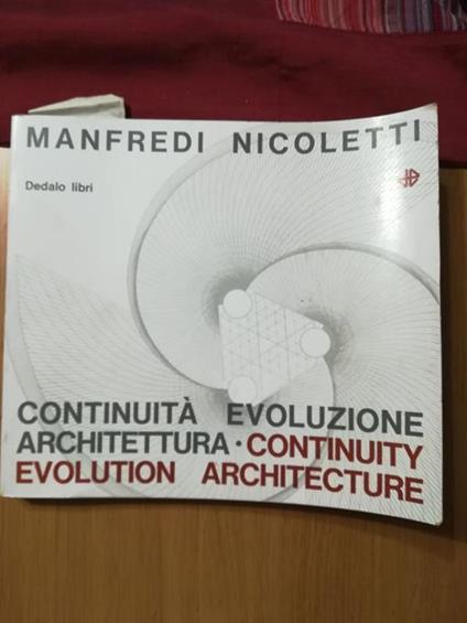 Continuità evoluzione architettura continuity evolution architecture - Manfredi Nicoletti - copertina