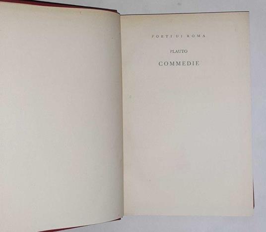 Commedie testo e versione poetica di Guido Vitali Bacchides-Captivi. Volume II - T. Maccio Plauto - copertina