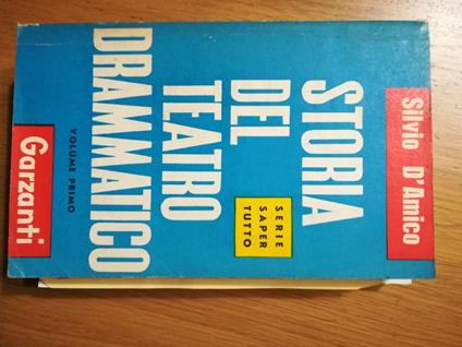 Storia del teatro drammatico - Silvio D'Amico - copertina