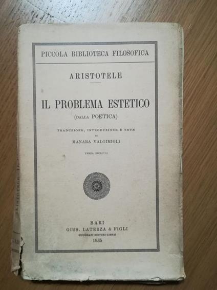 Il problema estetico - Aristotele - copertina