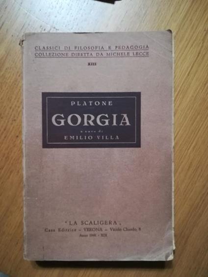 Gorgia - Platone - copertina