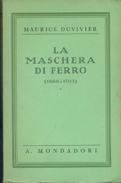 La maschera di ferro - copertina