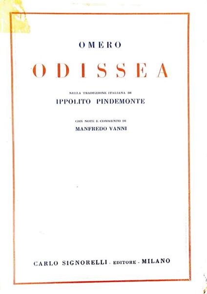 Odissea - Omero - copertina