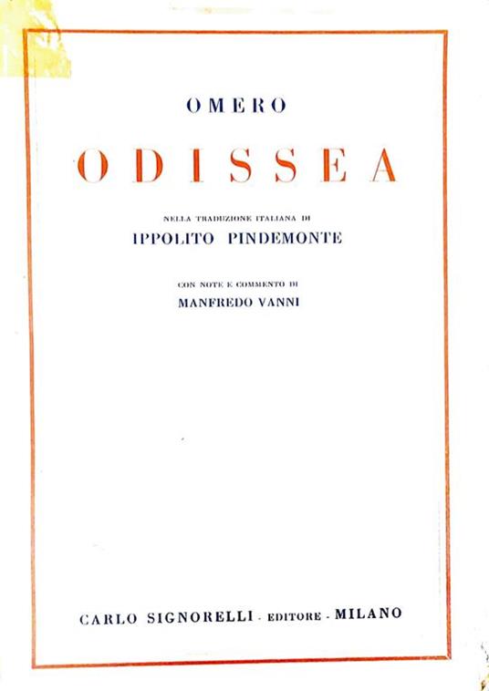 Odissea - Omero - copertina