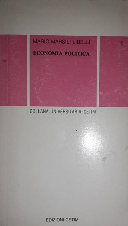 Economia politica - Mario Marsili Libelli - copertina