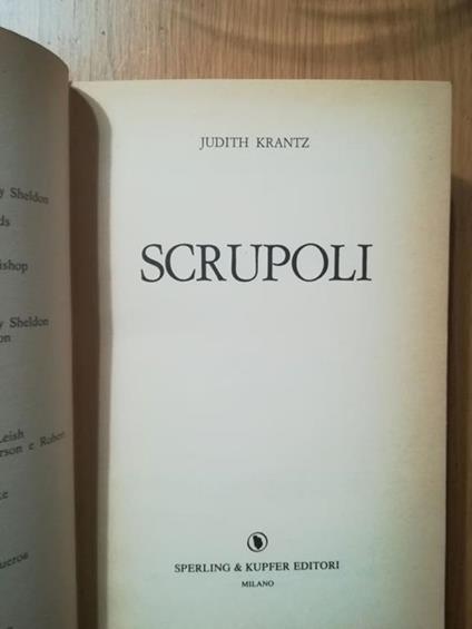 Scrupoli - Judith Krantz - copertina