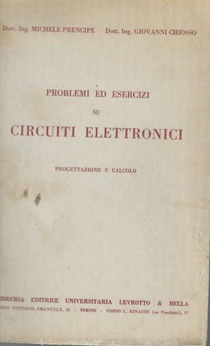 Problemi ed esercizi su circuiti elettronici. Progettazione e calcolo - copertina