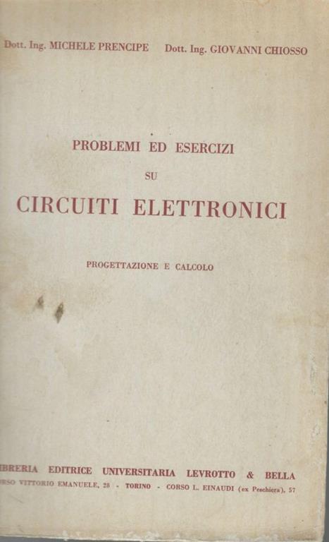 Problemi ed esercizi su circuiti elettronici. Progettazione e calcolo - copertina