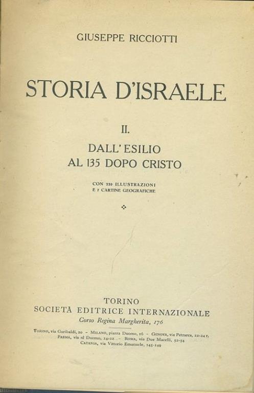 Storia d'Israele. Voll.1-2 - Giuseppe Ricciotti - copertina