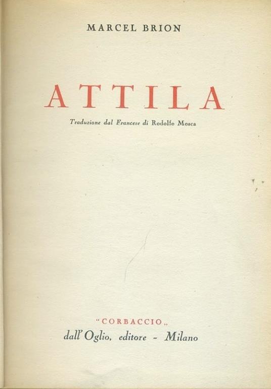 Attila - Marcel Brion - copertina