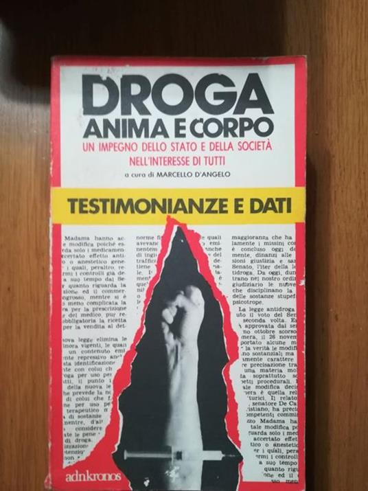 Droga anima e corpo - copertina