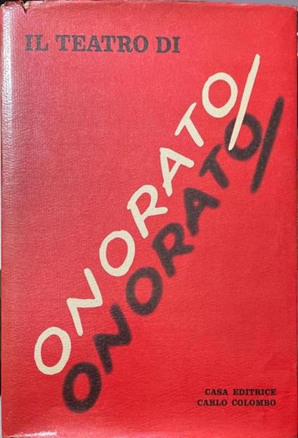 Il teatro di Onorato - copertina