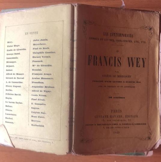 Francis Wey - copertina