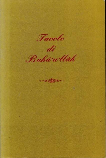 Tavole di Baha'u'llah - Adib Taherzadeh - copertina