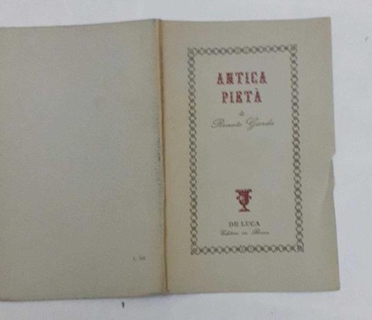 Antica pieta - Renato Giorda - copertina