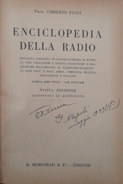 Enciclopedia della radio - Umberto Tucci - copertina