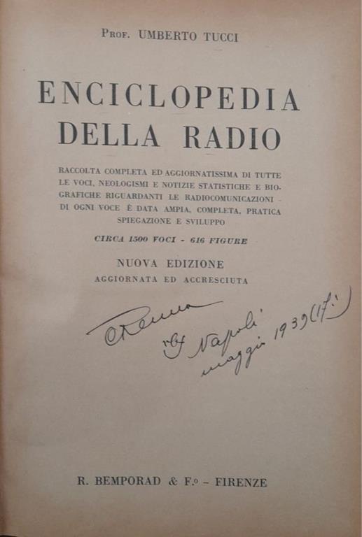 Enciclopedia della radio - Umberto Tucci - copertina