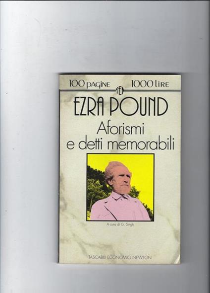 Aforismi e detti memorabili - Ezra Pound - copertina