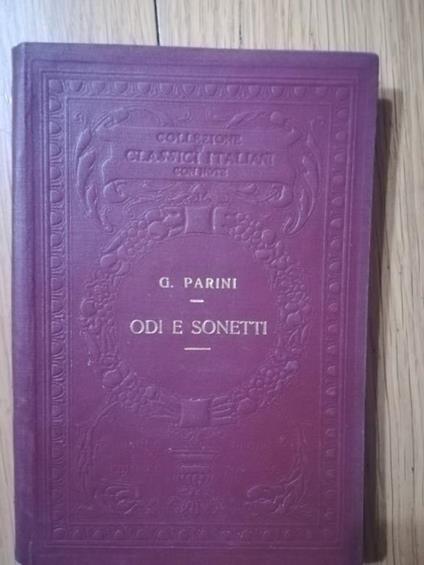 Odi e sonetti - Giuseppe Parini - copertina