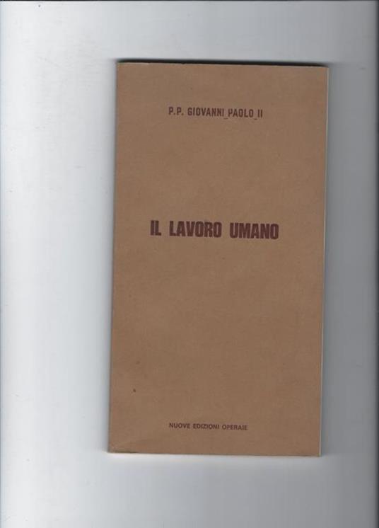 Il lavoro umano - copertina