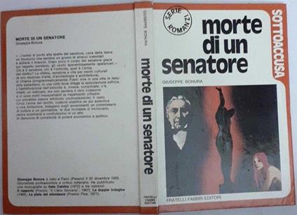 Morte di un senatore - Giuseppe Bonura - copertina