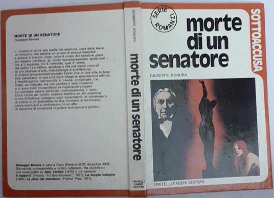 Morte di un senatore - Giuseppe Bonura - copertina