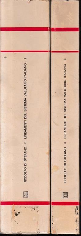 Lineamenti del sistema valutario italiano, due volumi - Rodolfo Di Stefano - copertina