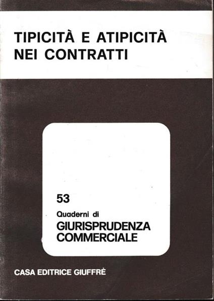 Tipicità e atipicità nei contratti - copertina