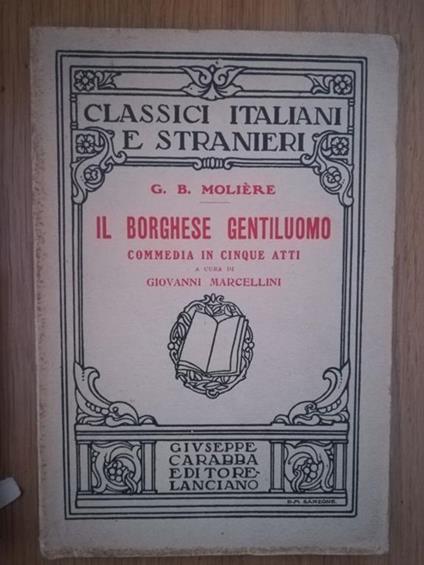 Il borghese gentiluomo - Molière - copertina