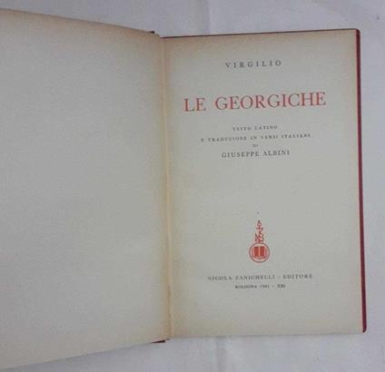 Le Georgiche - Virgilio - copertina