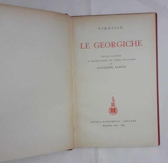 Le Georgiche - Virgilio - copertina
