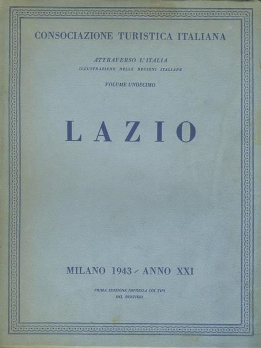 Lazio. Attraverso l'Italia - copertina