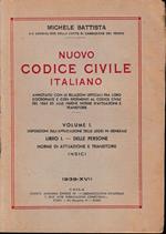 Nuovo Codice Civile Italiano, vol. 1, libro 1: delle persone